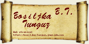 Bosiljka Tunguz vizit kartica